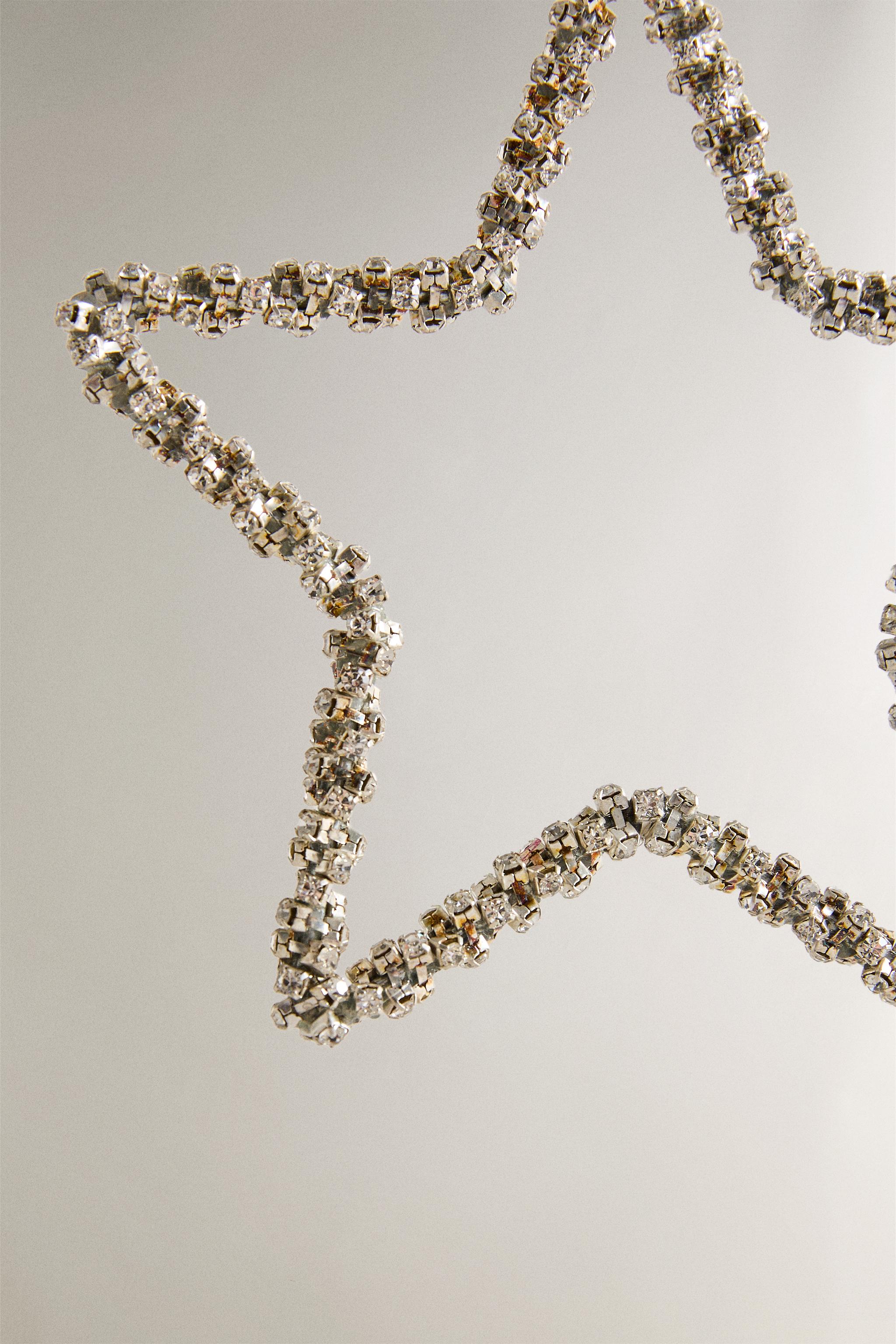 TEXTURED CHRISTMAS STAR TREE DECORATION